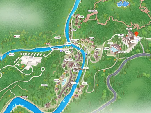 鄂城结合景区手绘地图智慧导览和720全景技术，可以让景区更加“动”起来，为游客提供更加身临其境的导览体验。